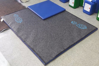 Дезинфецирующий коврик для дезинфекции обуви дезбарьер 80х100х3